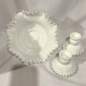 Vintage Fenton Milk Glass